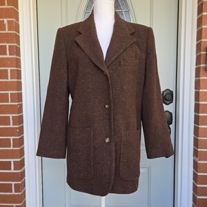 Eddie Bauer Vintage Brown Wool Blazer